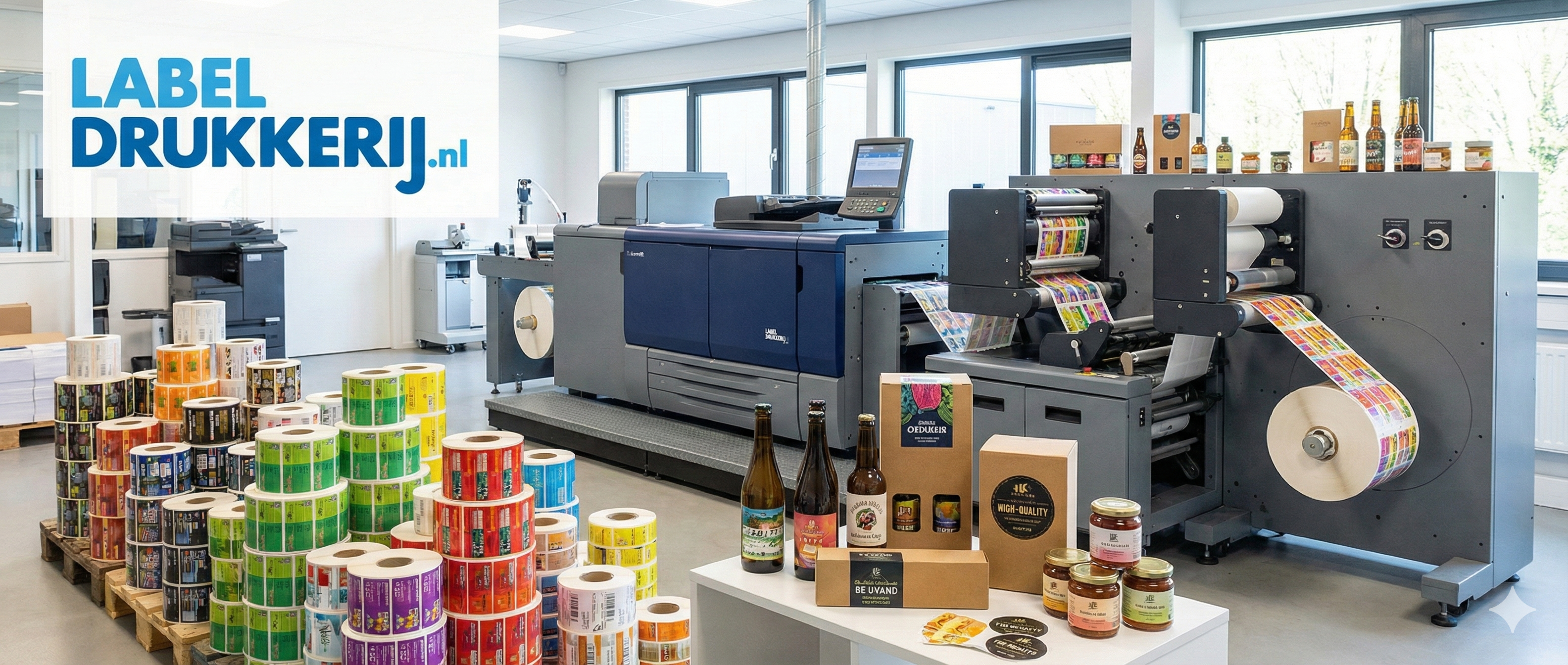 Productieproces van stickers op rol